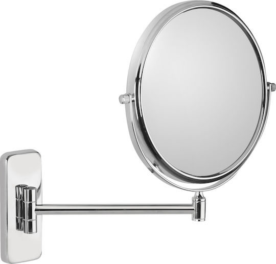 Bronze Art 63H8-10-4 Magnifying Round Bathroom Mirror Made of Metal 20x20cm Bronze