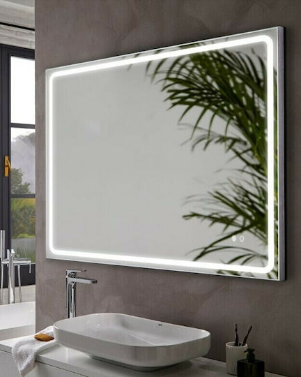 Ebir Iluminacion Ορθογώνιος Καθρέπτης Μπάνιου Led 80x80cm