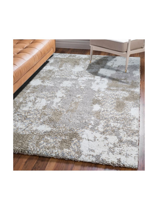 Saray Home Moroccan Thom Abstract Rug Rectangular Shaggy Beige