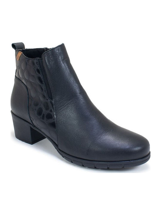 Valeria's Leather Women's Ankle Boots with Medi...