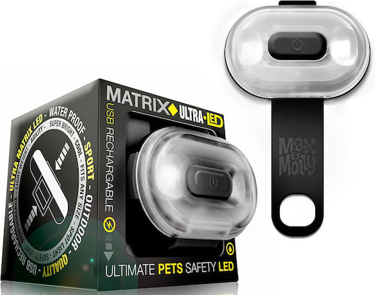 Max & Molly Max Molly Matrix Ultra Waterproof Usb Rechargable Led Hundemarke mit Licht Schwarz