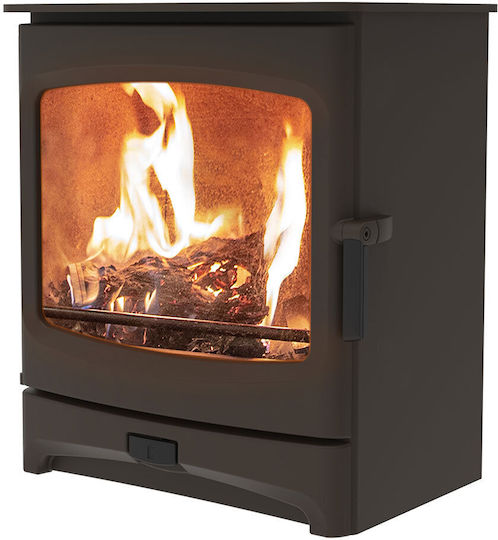 Charnwood Aire 7 Low Stand Gusseisen Holzofen Luftheizung 7kW Brown