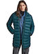 E1 Drop 2b Maddie Lungă Jachetă de femei Puffer Green.