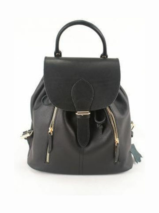 Kouros Kouros-δερμάτινο Leather Women's Bag Backpack Black