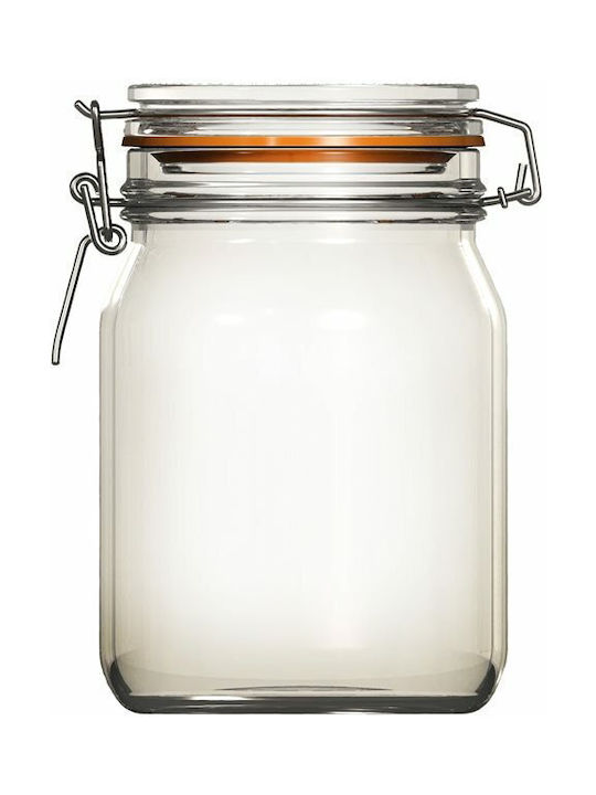 Uniglass Set of 6pcs Jars General Use with Airtight Lid Glass Transparent 1000ml