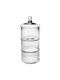 Karvounis Vase General Use with Lid Glass Transparent 43x16x43cm