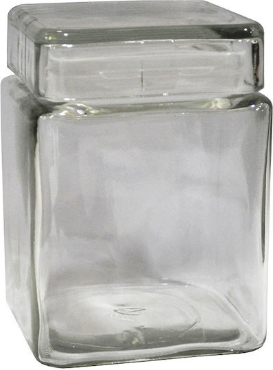 Sinoglass Βάζο Γενικής Χρήσης με Καπάκι Γυάλινο Διάφανο 10.5x10.5x15cm Sinoglass Βάζο Γενικής Χρήσης με Καπάκι Γυάλινο Διάφανο 10.5x10.5x15cm