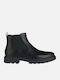 Spherica Leder Chelsea Herrenstiefel Schwarz