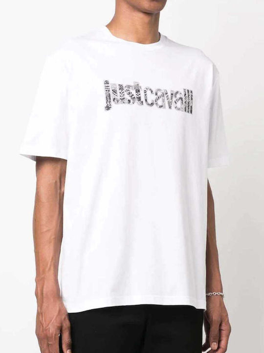 Just Cavalli Тениска Бял