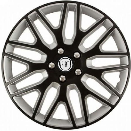 Versaco Set Capace de Roți Auto Dakar Nc Compatibilitate Fiat 4 Bucăți 14 Negru/Negru
