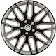 Versaco Car Hubcap Set Dakar Nc with VW Emblem 15" 4pcs Black