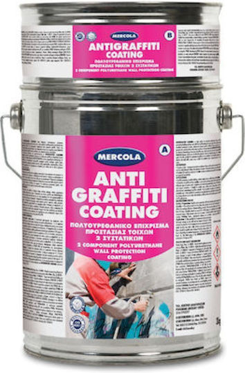 Mercola Antigraffiti Coating Βερνίκι Επιφάνειας Πολυουρεθάνης 2 Συστατικών Διαλύτου Άχρωμο Ματ 1lt