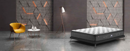 Linea Strom Elementi King Size Ortopedie Saltea 180x200x35cm cu Arcuri & Suprapozabil
