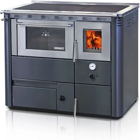 Senko C-35 Metallic Wood Stove Radiator with Oven 35kW Gray
