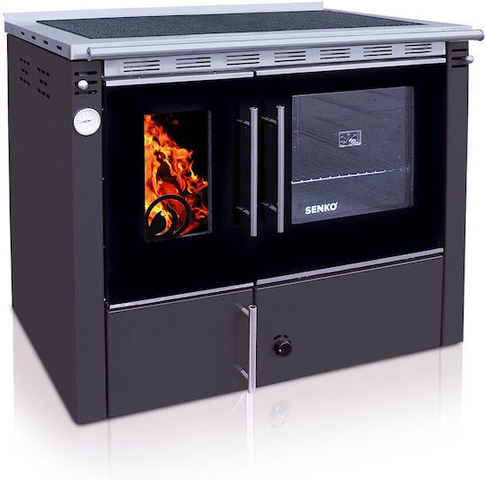Senko C-25 Premium Metallisch Holzofen Kaminofen mit Ofen 25kW Grau