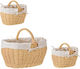 Bizzotto Decorative Basket Garden Wooden 46cmx32cmx24cm 3pcs 0415512