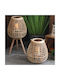 Lalos Φαναράκι Bamboo Επιδαπέδιο Καφέ 28x28x52εκ.