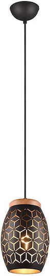 Trio Lighting Lustră Negru Calea ferată cu Dulie E27 15x150cm.