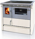 Senko Metallic Wood Burning Stove Beige