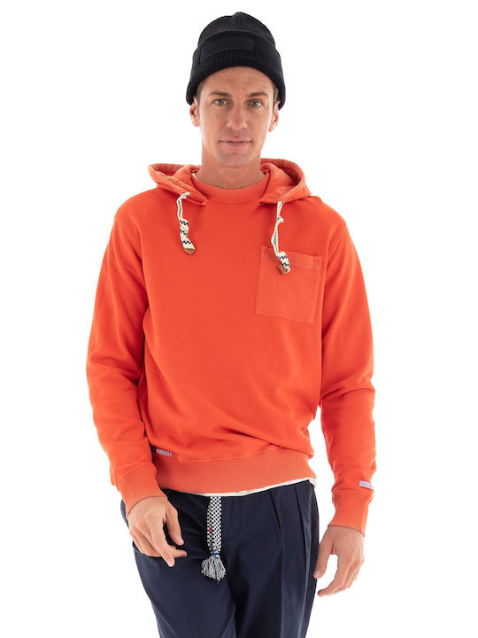 Scotch & Soda Men's Sweatshirt with Hood Orange