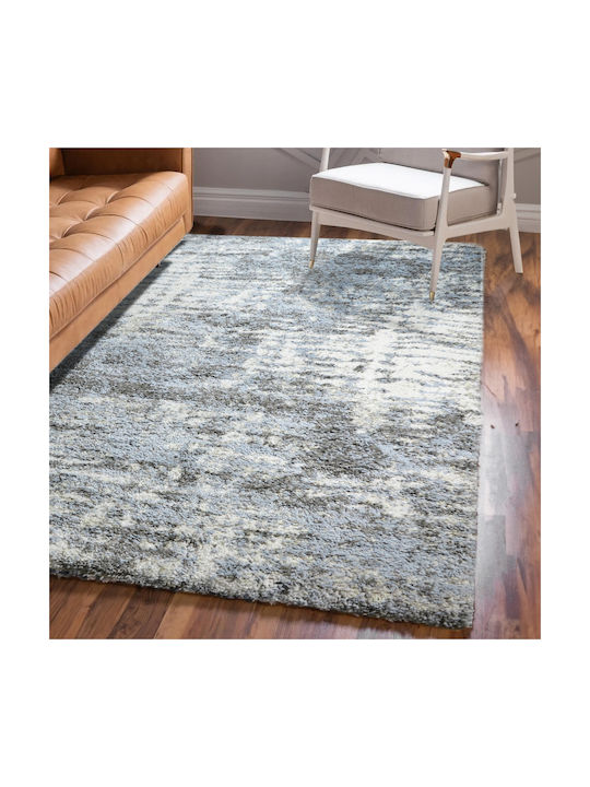 Saray Home Moroccan Thom Abstract Rug Rectangular Shaggy Blue