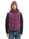 Kurz Damen Ärmellos Puffer Jacke Lila
