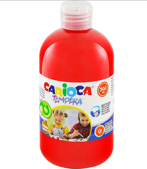 Carioca Τέμπερα Ζωγραφικής Κόκκινο #FF0000 σε Μπουκάλι 500ml