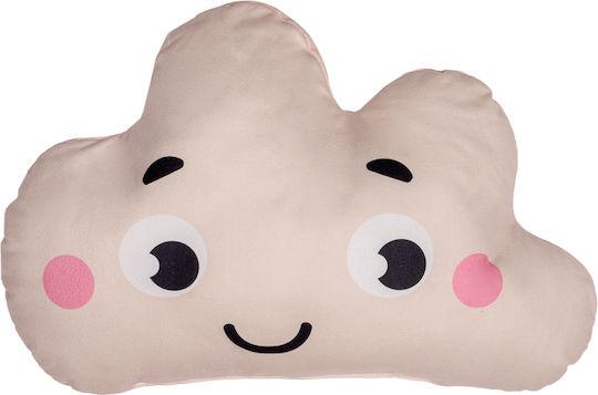 Mother Baby Crib Decorative Pillow Happy Cloud Ecru 40x30cm