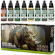 Green Stuff World Paint Model Making Paint Set in Green color 8pcs