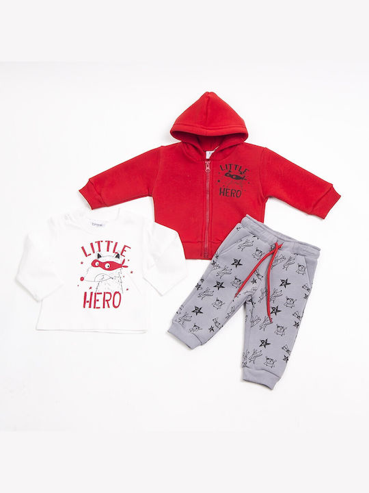 Trax Kids Set with Pants Winter 3pcs Red