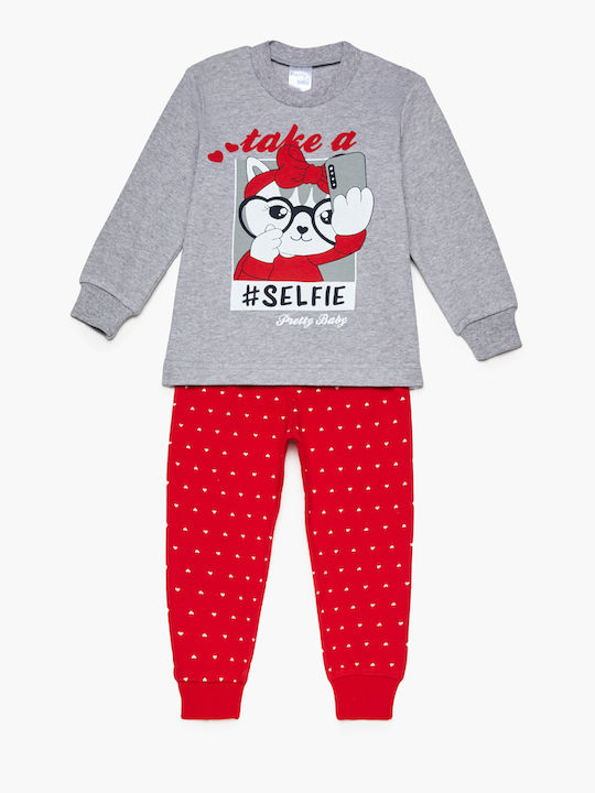 Pretty Baby Детска пижама Зимна Сив