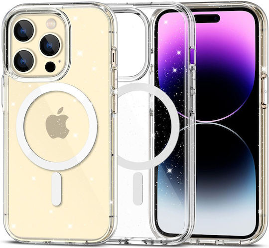 Tech-Protect Flexair Hybrid Glitter Back Cover Plastic Transparent (iPhone 15 Pro)