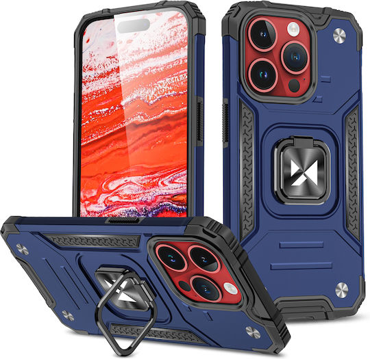 Wozinsky Ring Armor Back Cover Πλαστικό / Σιλικόνης Μπλε (iPhone 15 Pro Max)