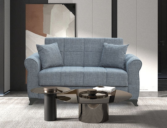 Lena Two-Seater Couch Bed Grey 153x73x75 cm