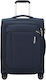 Samsonite Cabin Travel Suitcase Blue with 4 Wheels Height 55cm.