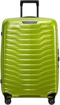 Samsonite Medium Travel Suitcase Hard Green with 4 Wheels Height 69cm