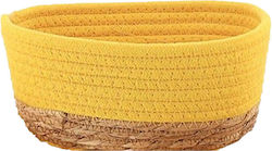 Storage Basket Fabric Yellow 21x21cm 1pcs