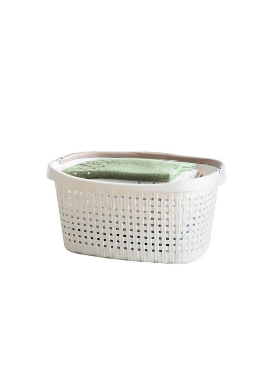 Bama Plastic Storage Basket White 40lt