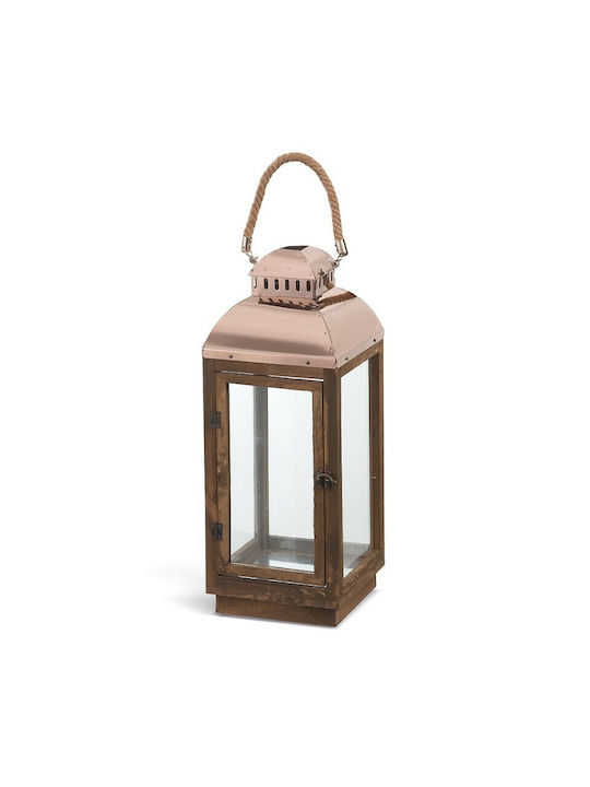 Floortop Wooden Lantern Brown 20x20x50cm