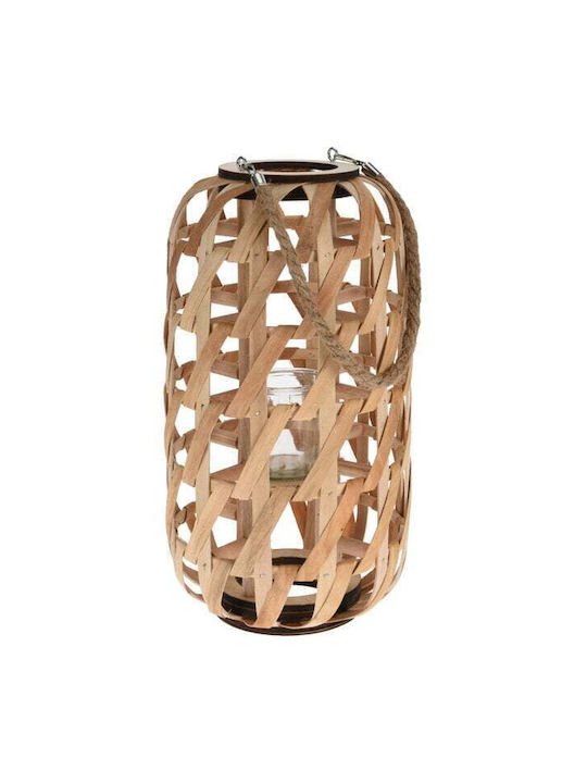 Wooden Lantern Brown 22x38.5cm