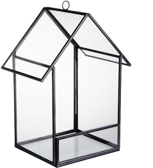 Butlers Laterne Glas Schwarz 15x11cm 1Stück