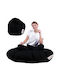 Waterproof Bean Bag Bolster Poof Iyzi Black 100x100x20cm