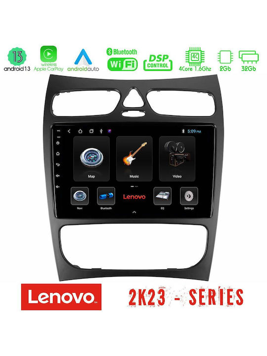 Lenovo Car-Audiosystem für Mercedes-Benz CLK-Klasse 2000-2004 (Bluetooth/USB/WiFi/GPS) mit Touchscreen 9"