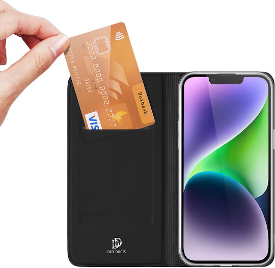 Dux Ducis Skin Pro Brieftasche Synthetisches Leder / Silikon / Leder Schwarz (iPhone 15 Plus / 16 Plus)