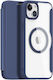 Skin X Pro Book Leather / Silicone / Plastic Blue (iPhone 15 Plus)