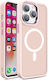 Color Matte Umschlag Rückseite Metallisch Magnetisch Rosa (iPhone 15 Pro)
