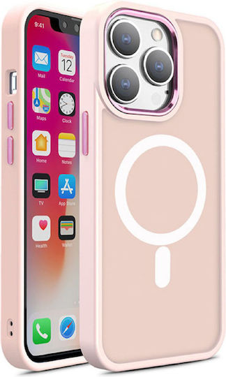 Color Matte Umschlag Rückseite Metallisch Magnetisch Rosa (iPhone 15 Pro)