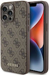 Guess Umschlag Rückseite Metallisch Braun (iPhone 15 Pro Max)