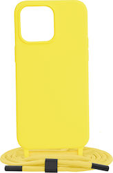 Techsuit Lanyard Back Cover Σιλικόνης με Λουράκι Κίτρινο (iPhone 15 Pro Max)