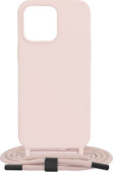 Techsuit Lanyard Back Cover Σιλικόνης με Λουράκι Ροζ (iPhone 15 Pro Max)